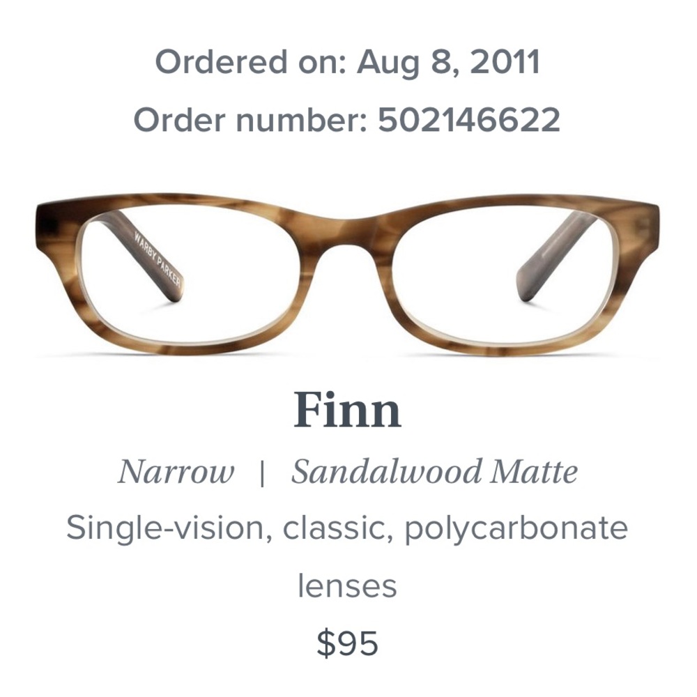 WARBY PARKER ‘Finn’ Eyeglass Frames | Sandalwood Matte RETIRED